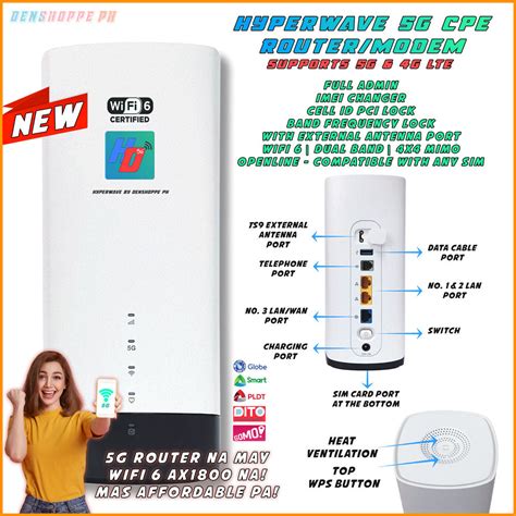 New 5G WiFi CPE Openline Compatible sa Lahat ng Sim Card.